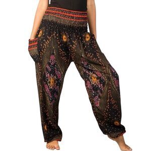 BOHO THAI PANTS Harem Yoga Aladdin Baggy Pants S/M